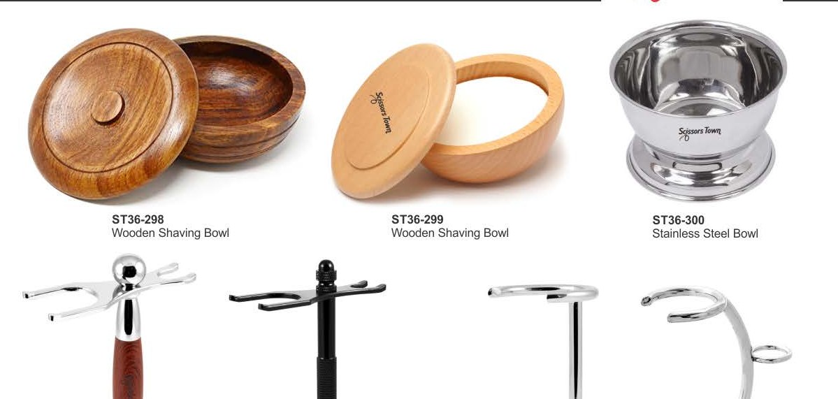 Shaving Brushes, Bowls and Stands for Barbers