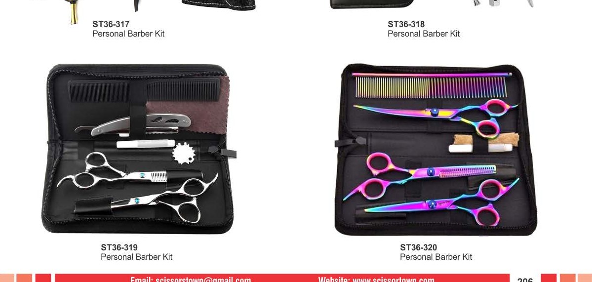 Packaging barber scissors for retail and salons