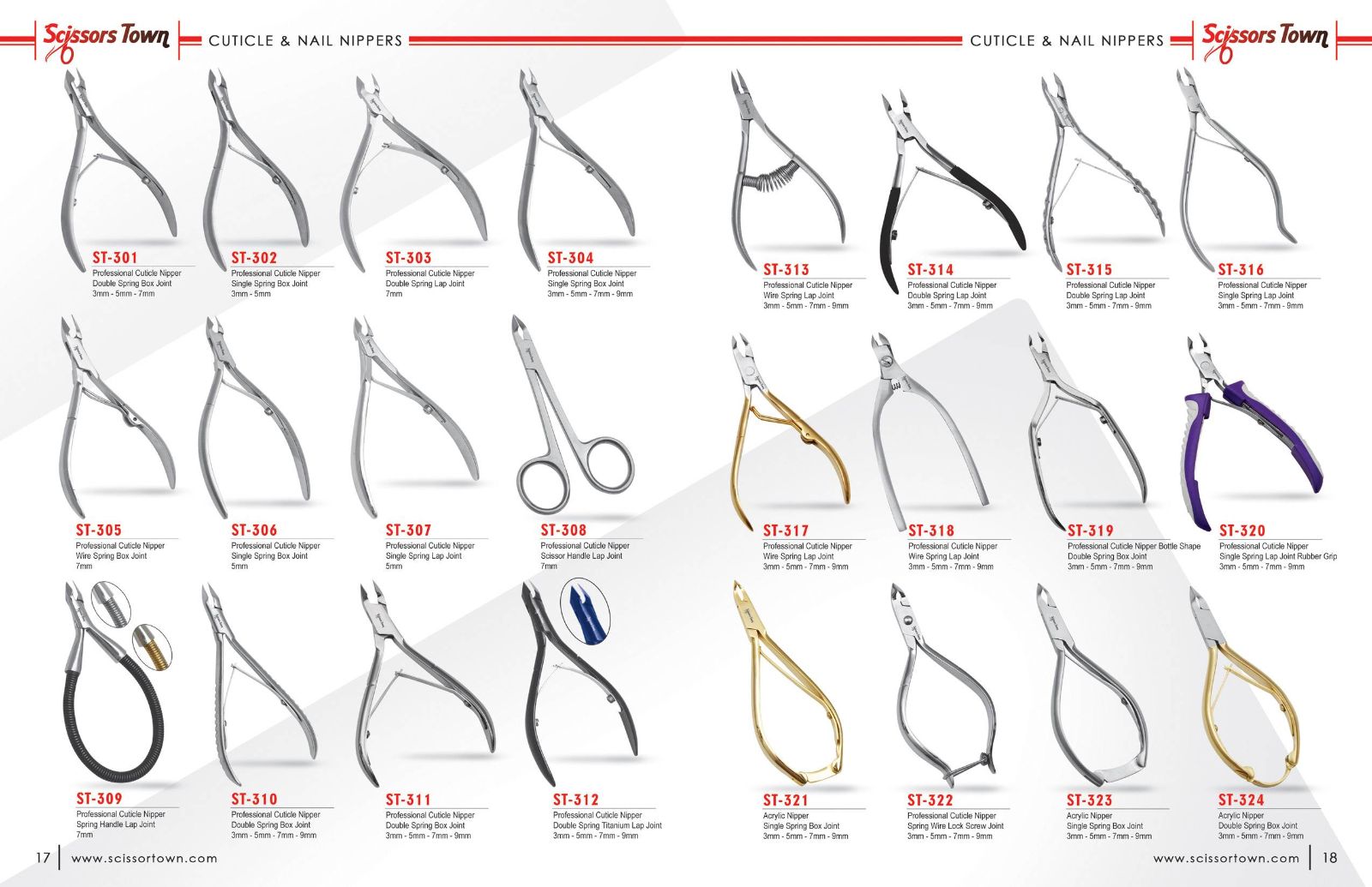 Scissors Town cuticle & nail nippers – catalogue page 2