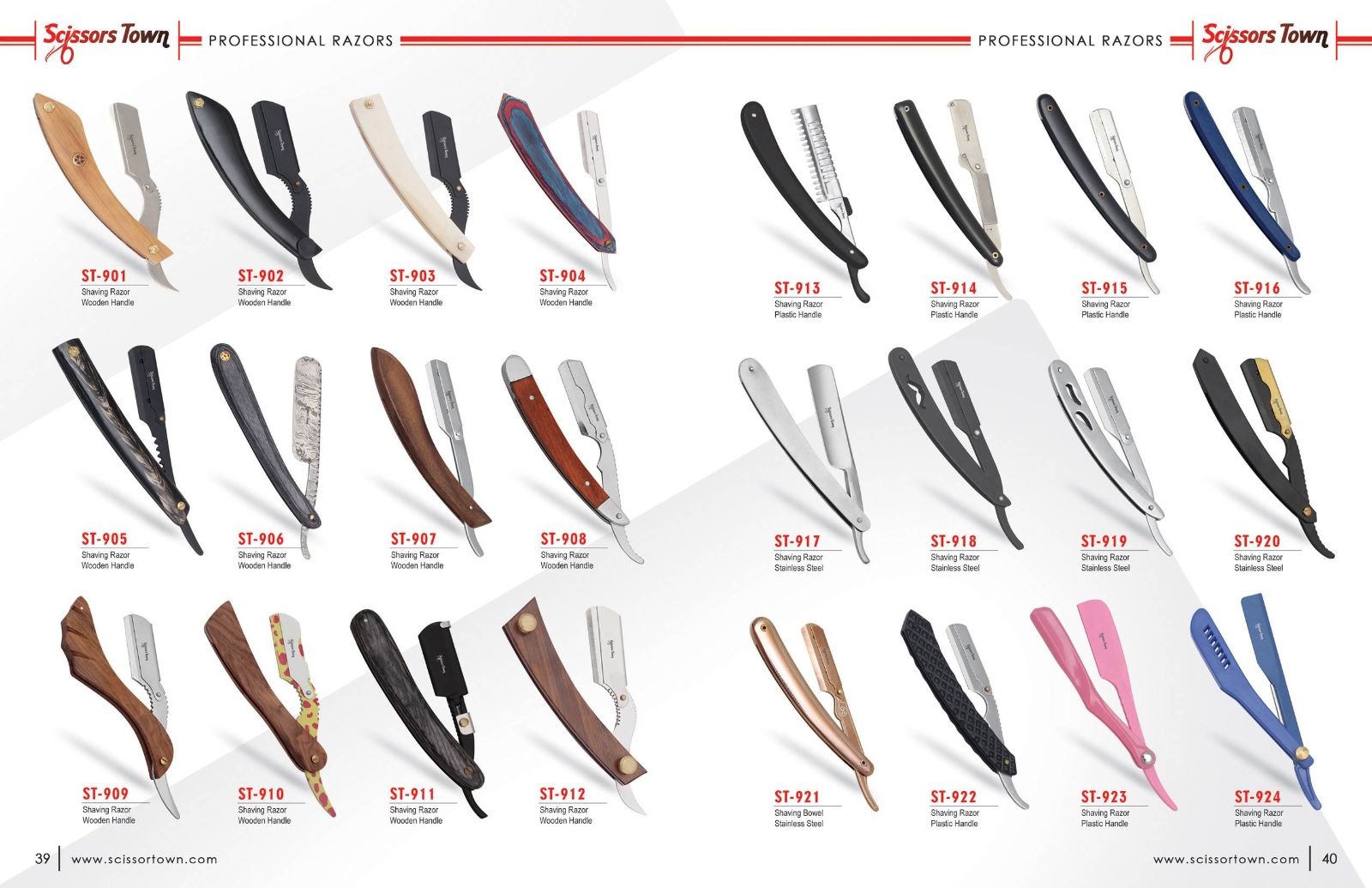 Scissors Town shaving razors – catalogue page 2