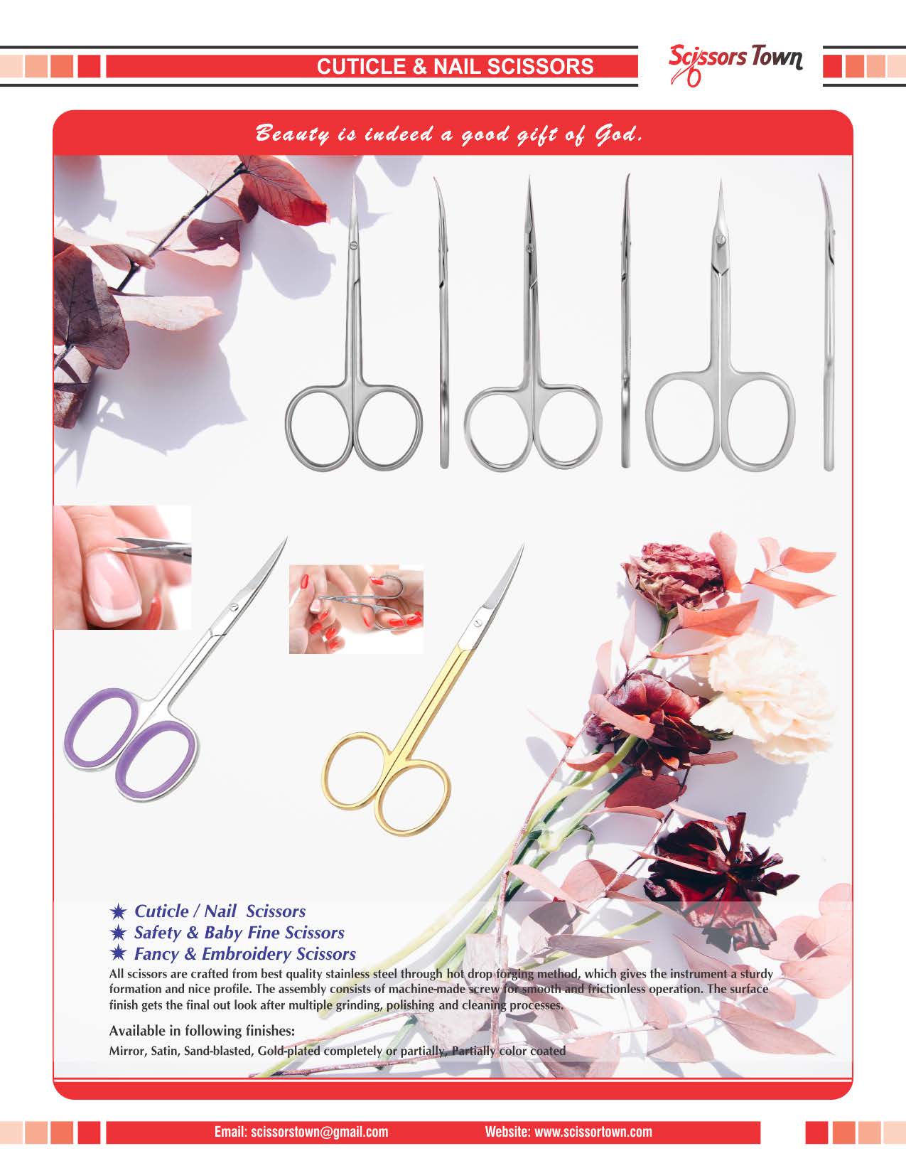 Scissors Town cuticle & nail scissors – beauty catalogue page 72