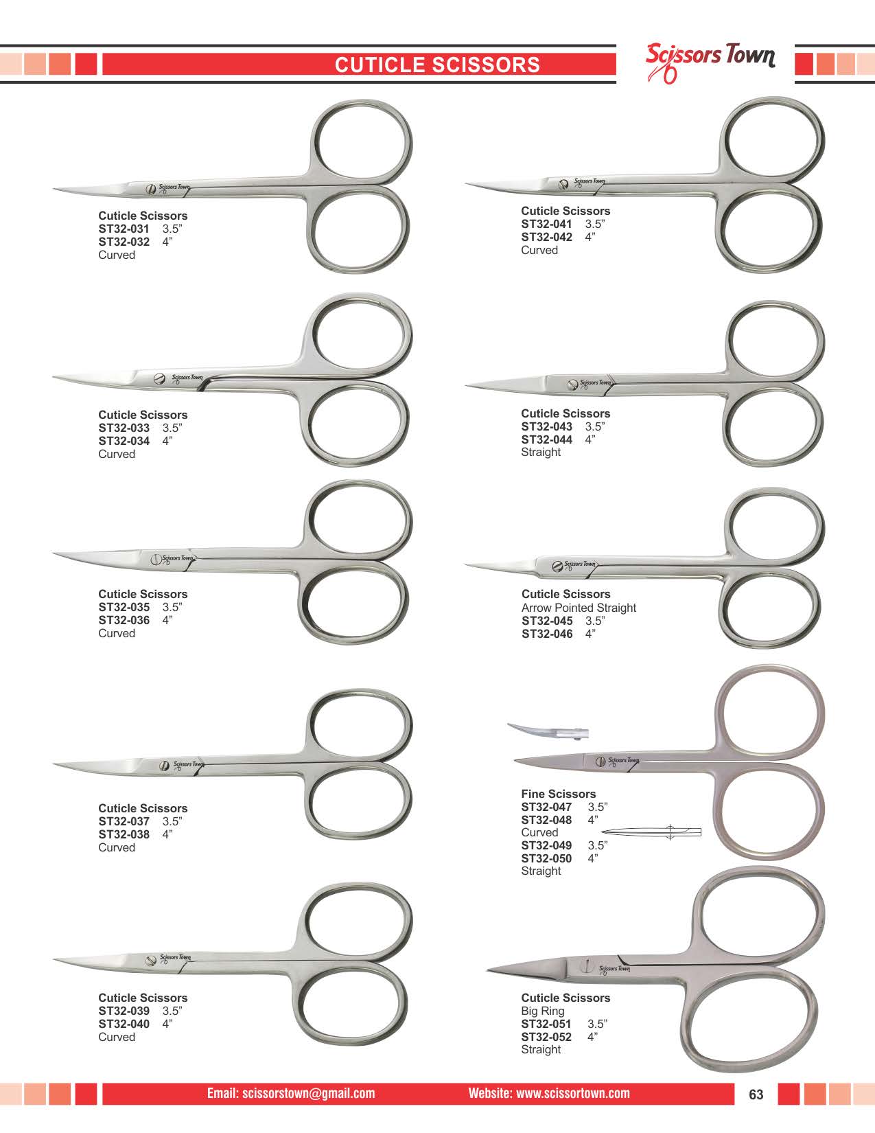 Scissors Town cuticle & nail scissors – beauty catalogue page 74