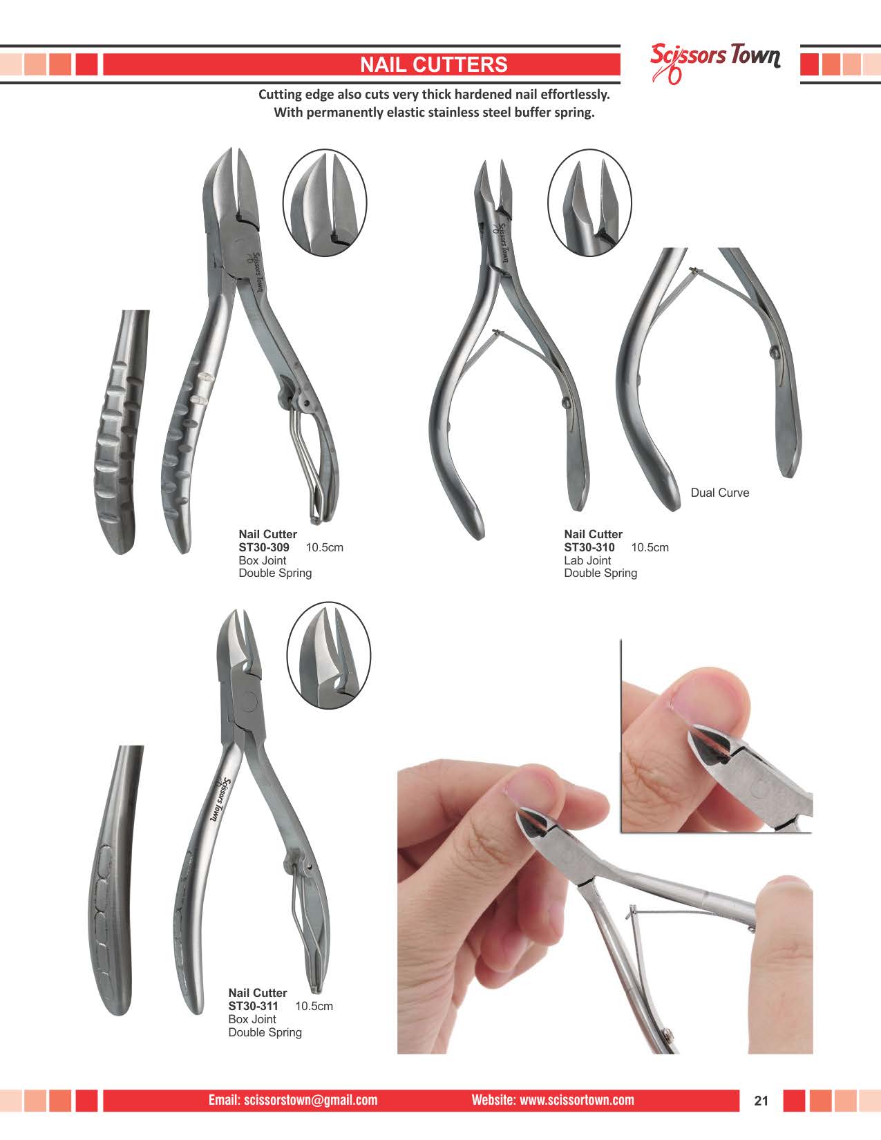 Scissors Town cuticle & nail nippers – beauty catalogue page 30