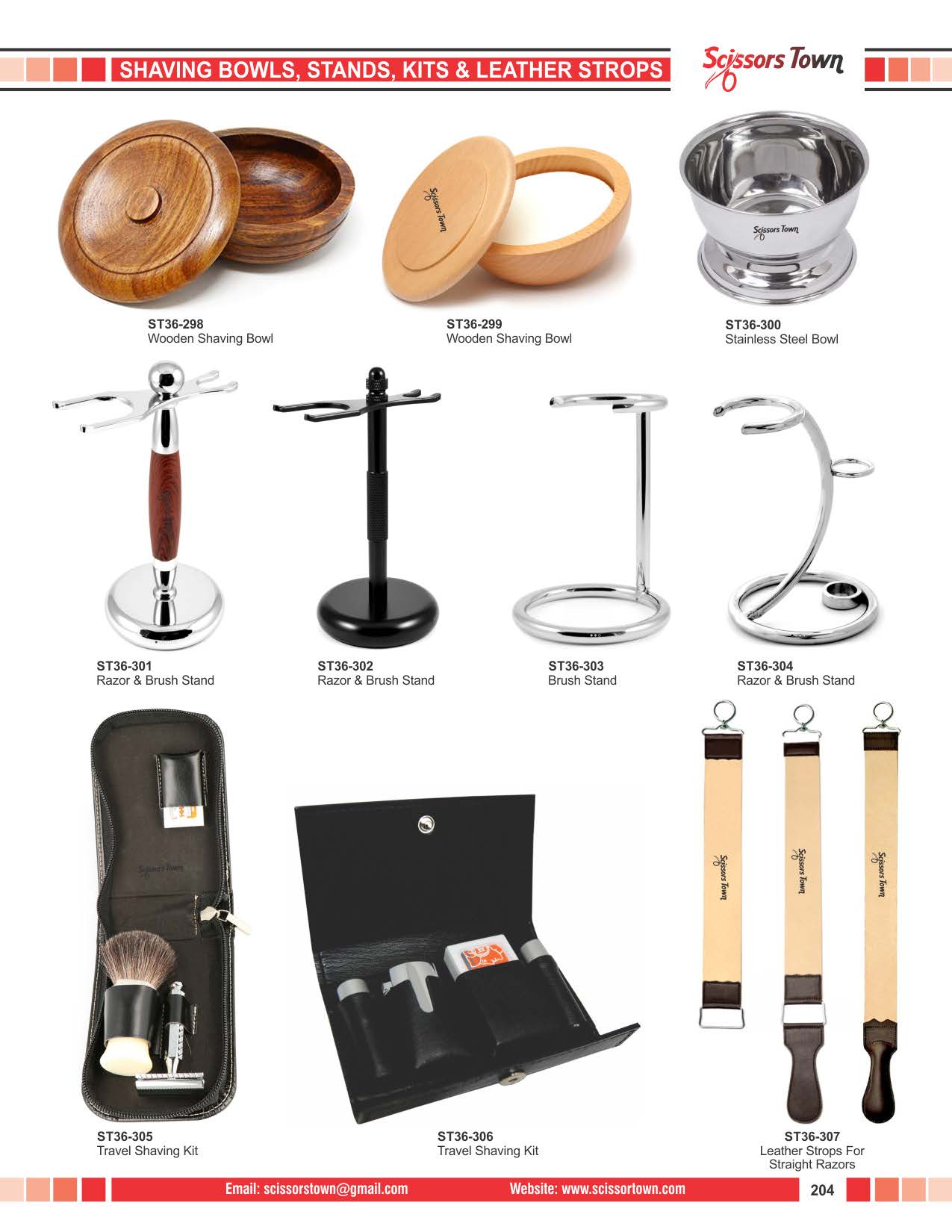 Scissors Town shaving razors – beauty catalogue page 219