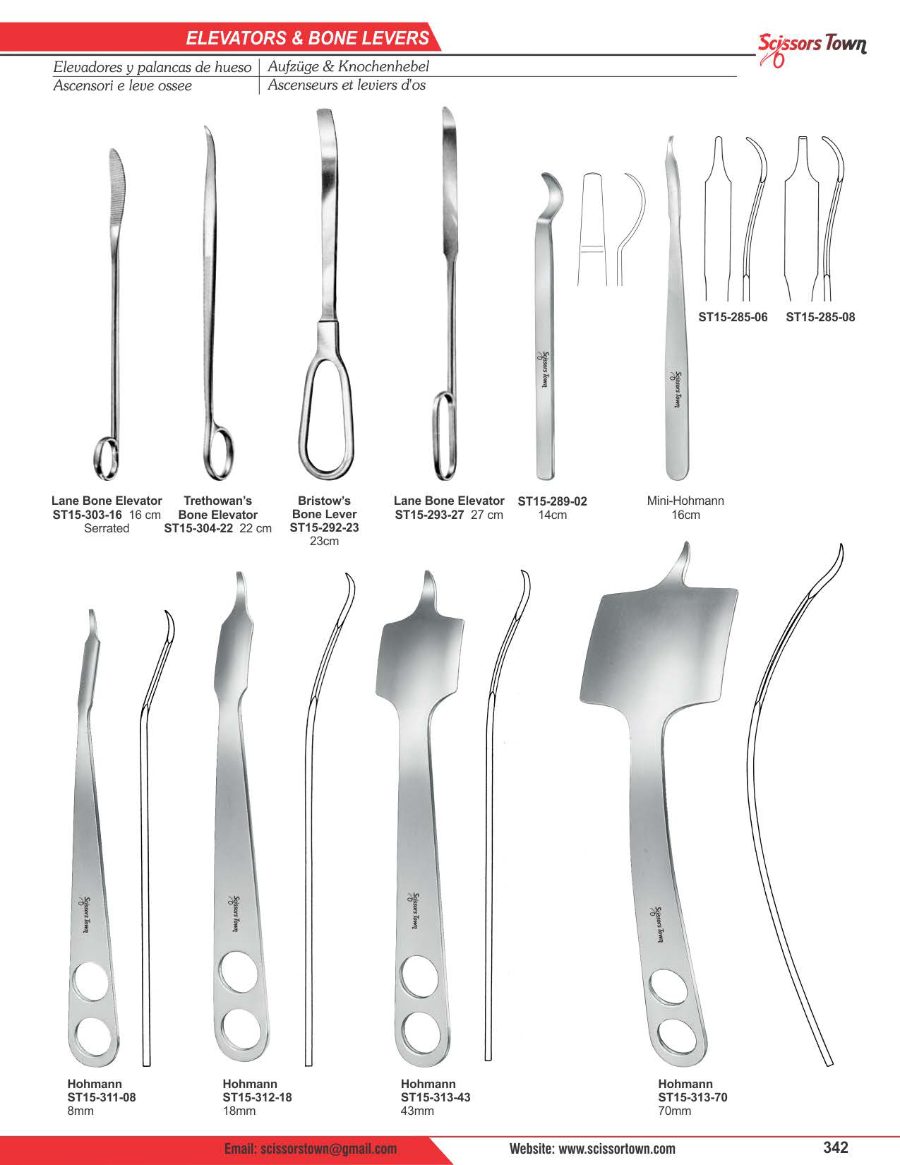Scissors Town bone surgery instruments – catalogue page 42