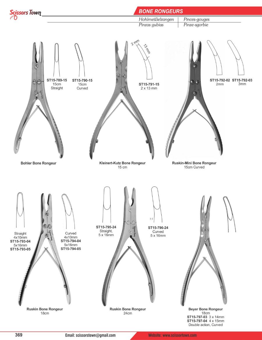 Scissors Town bone surgery instruments – catalogue page 69
