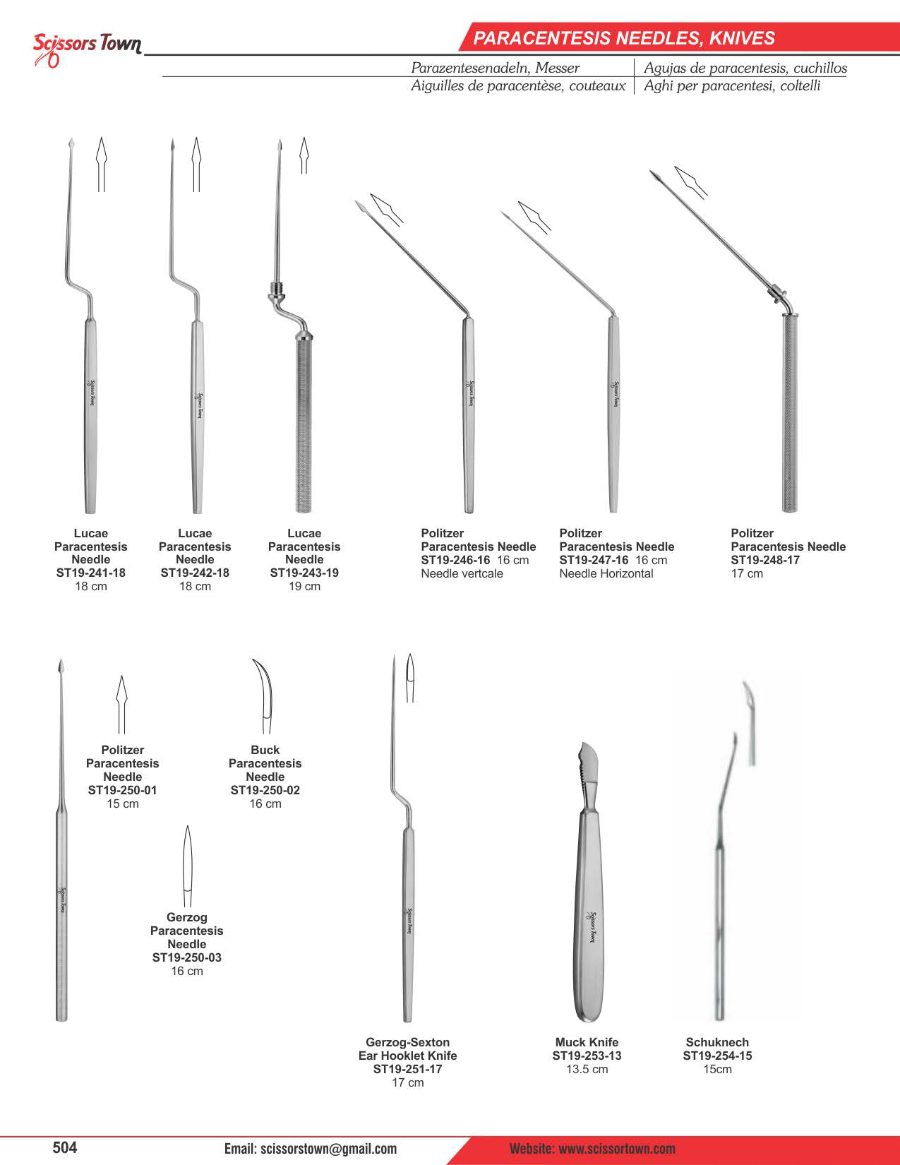 Scissors Town ent instruments – catalogue page 11
