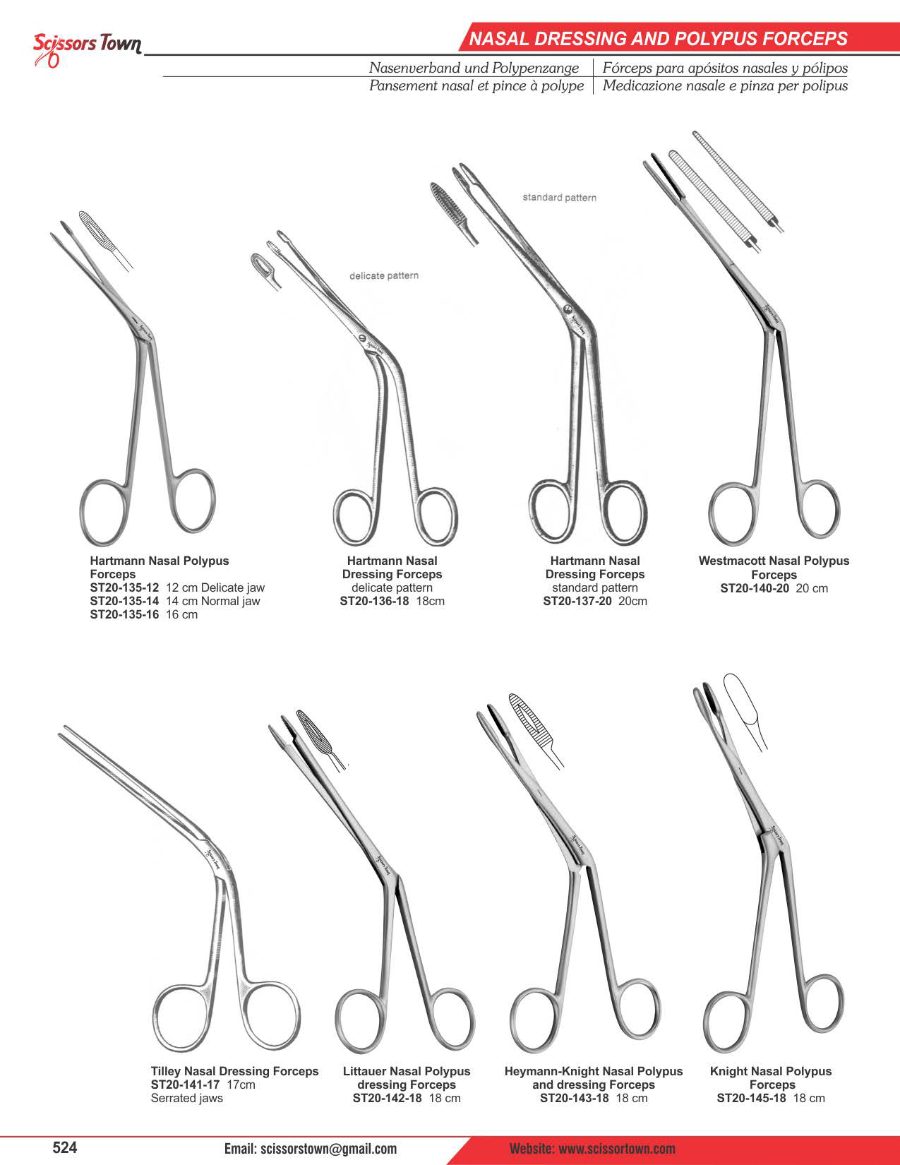 Scissors Town ent instruments – catalogue page 31
