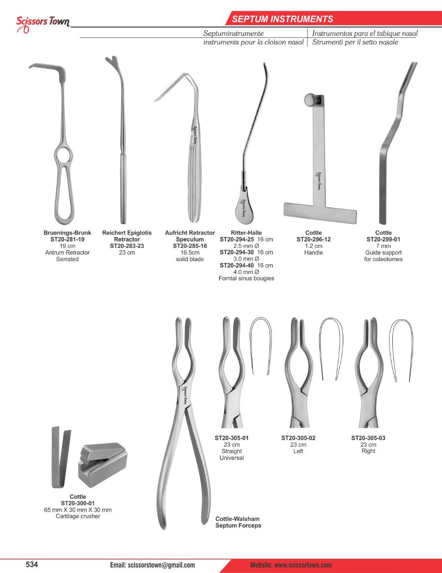 Scissors Town ent instruments – catalogue page 41