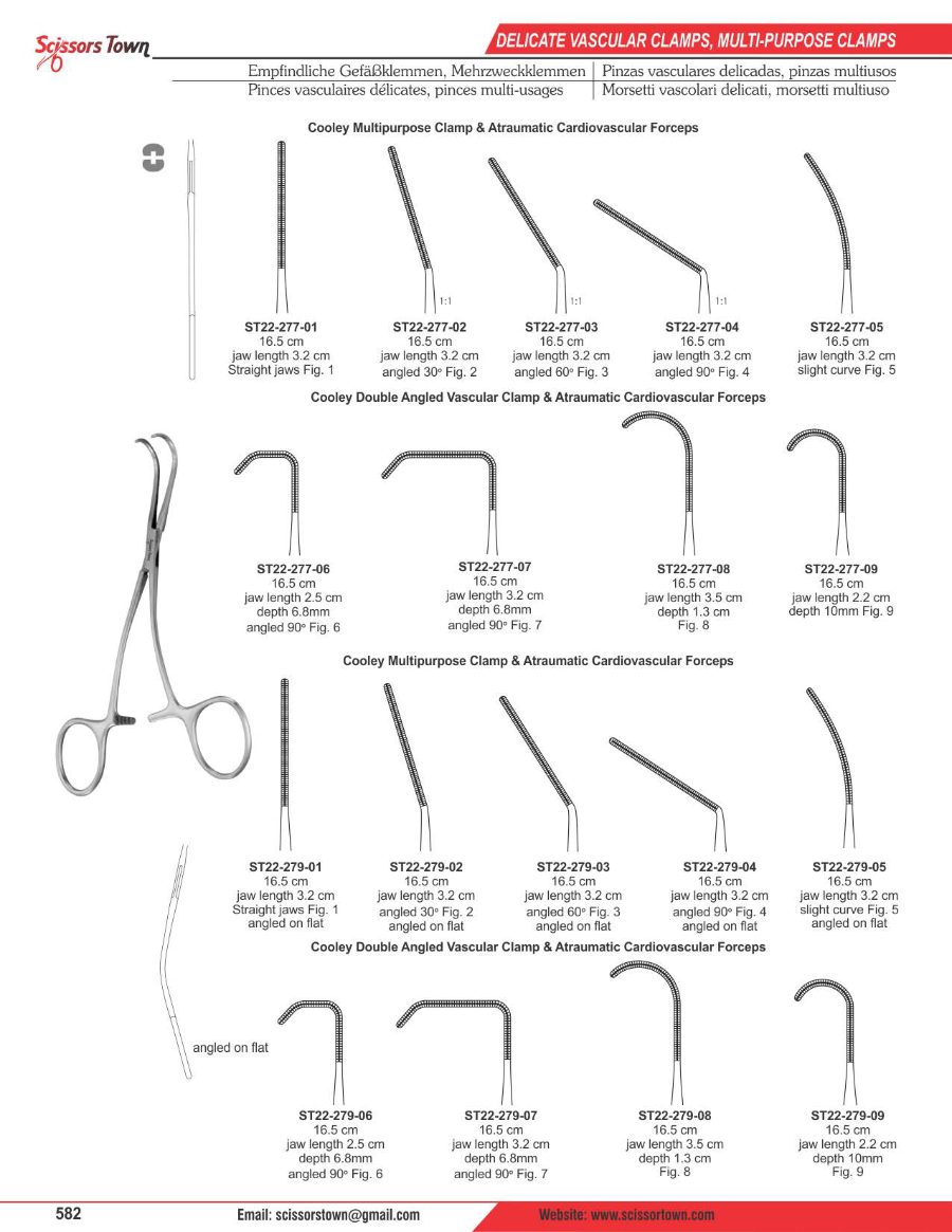Scissors Town forceps – general & specialty – catalogue page 111