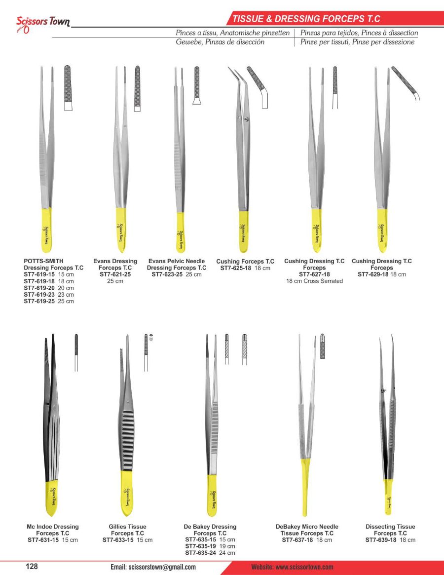 Scissors Town forceps – general & specialty – catalogue page 23