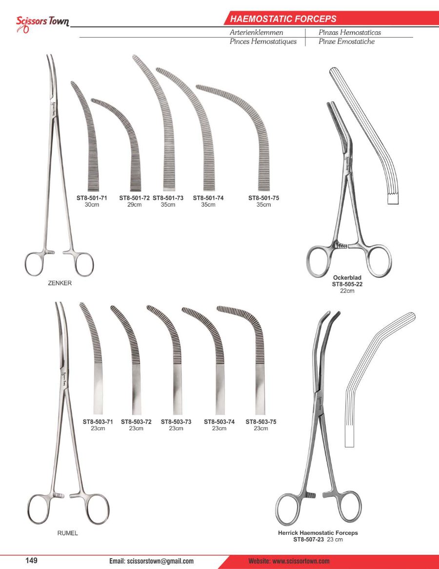 Scissors Town forceps – general & specialty – catalogue page 45