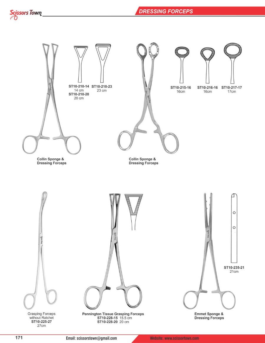 Scissors Town forceps – general & specialty – catalogue page 67