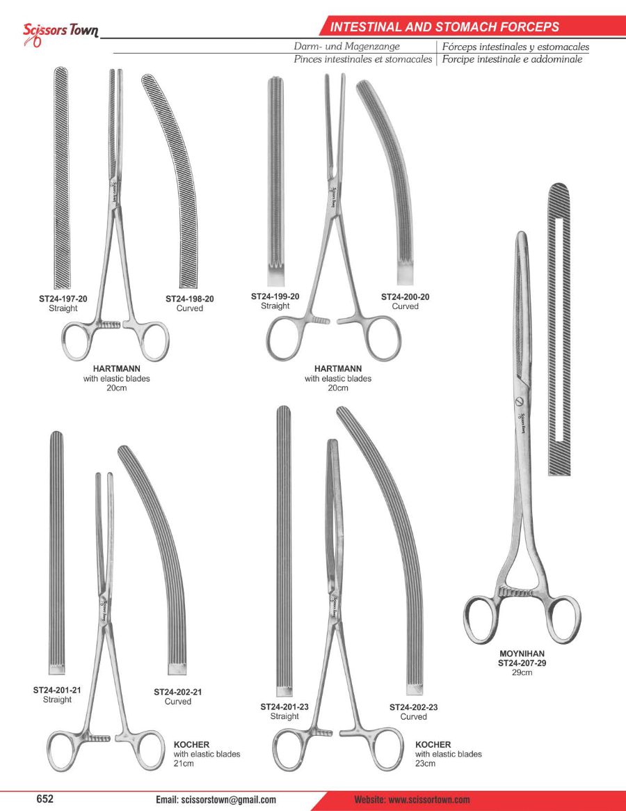 Scissors Town intestinal & rectal instruments – catalogue page 11