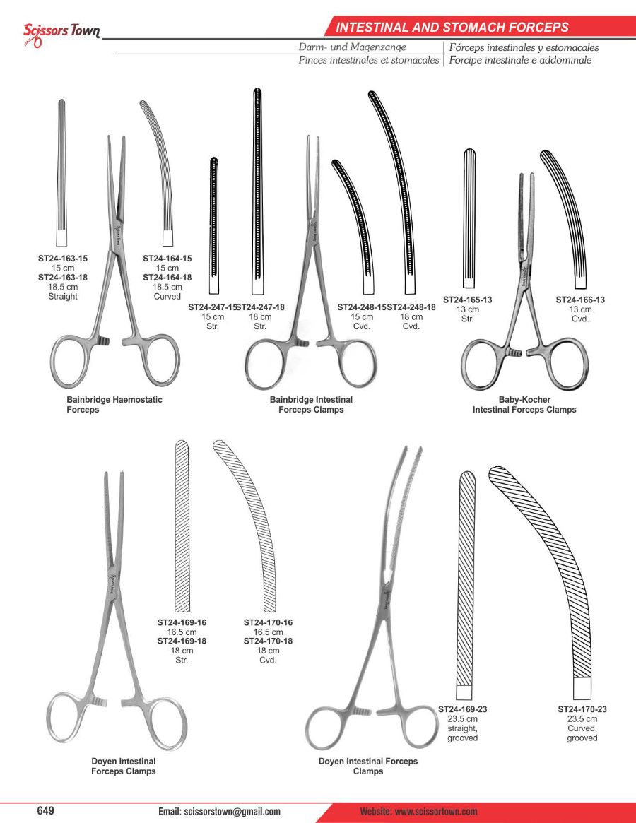 Scissors Town intestinal & rectal instruments – catalogue page 8
