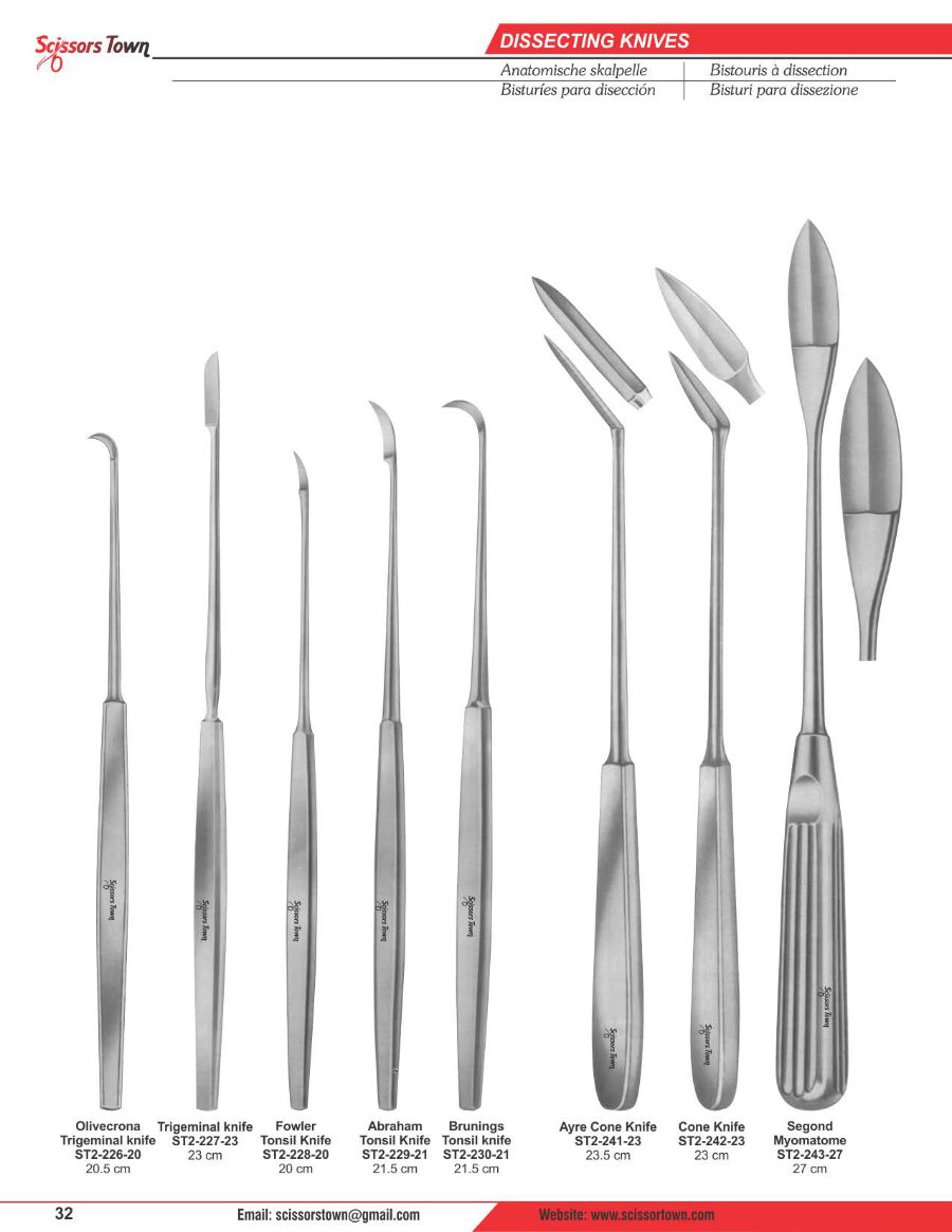 Scissors Town scalpels & surgical knives – catalogue page 13