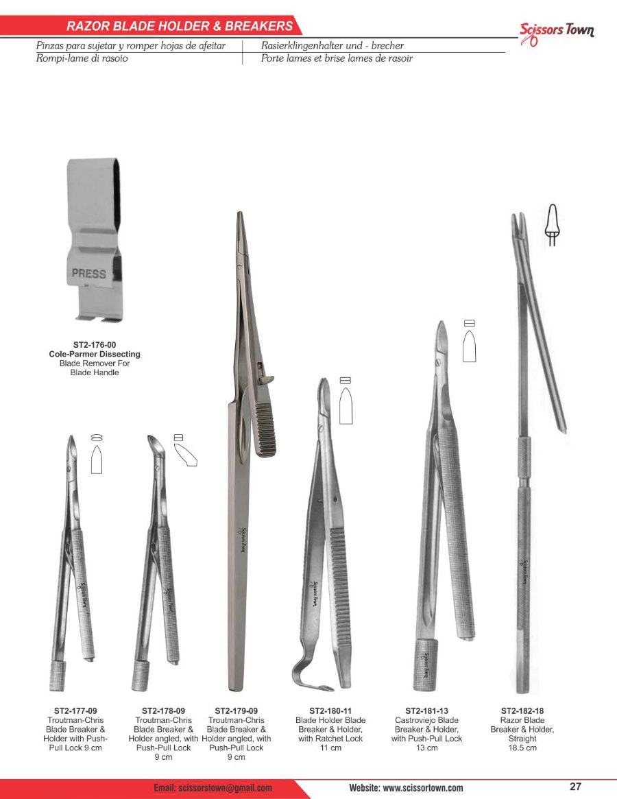 Scissors Town scalpels & surgical knives – catalogue page 8