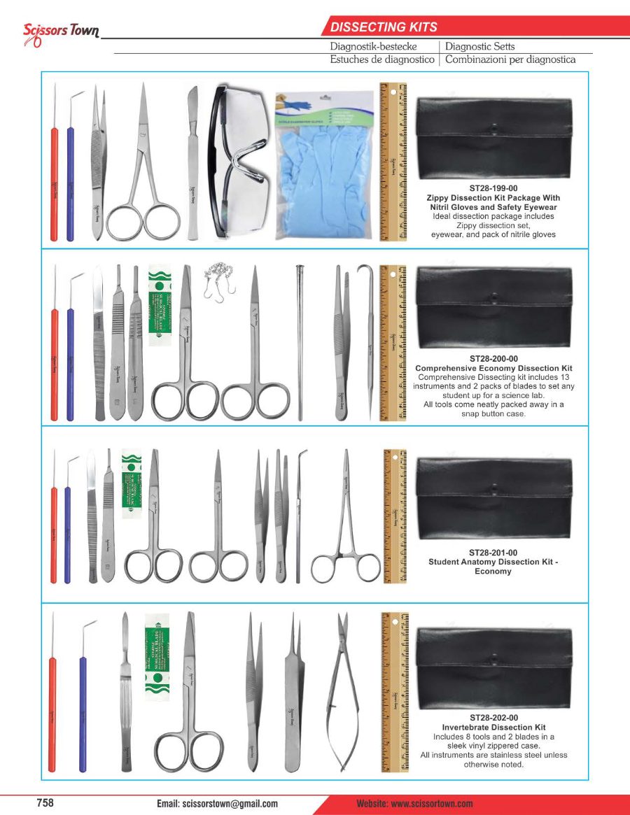 Scissors Town dissecting kits & laboratory – catalogue page 20