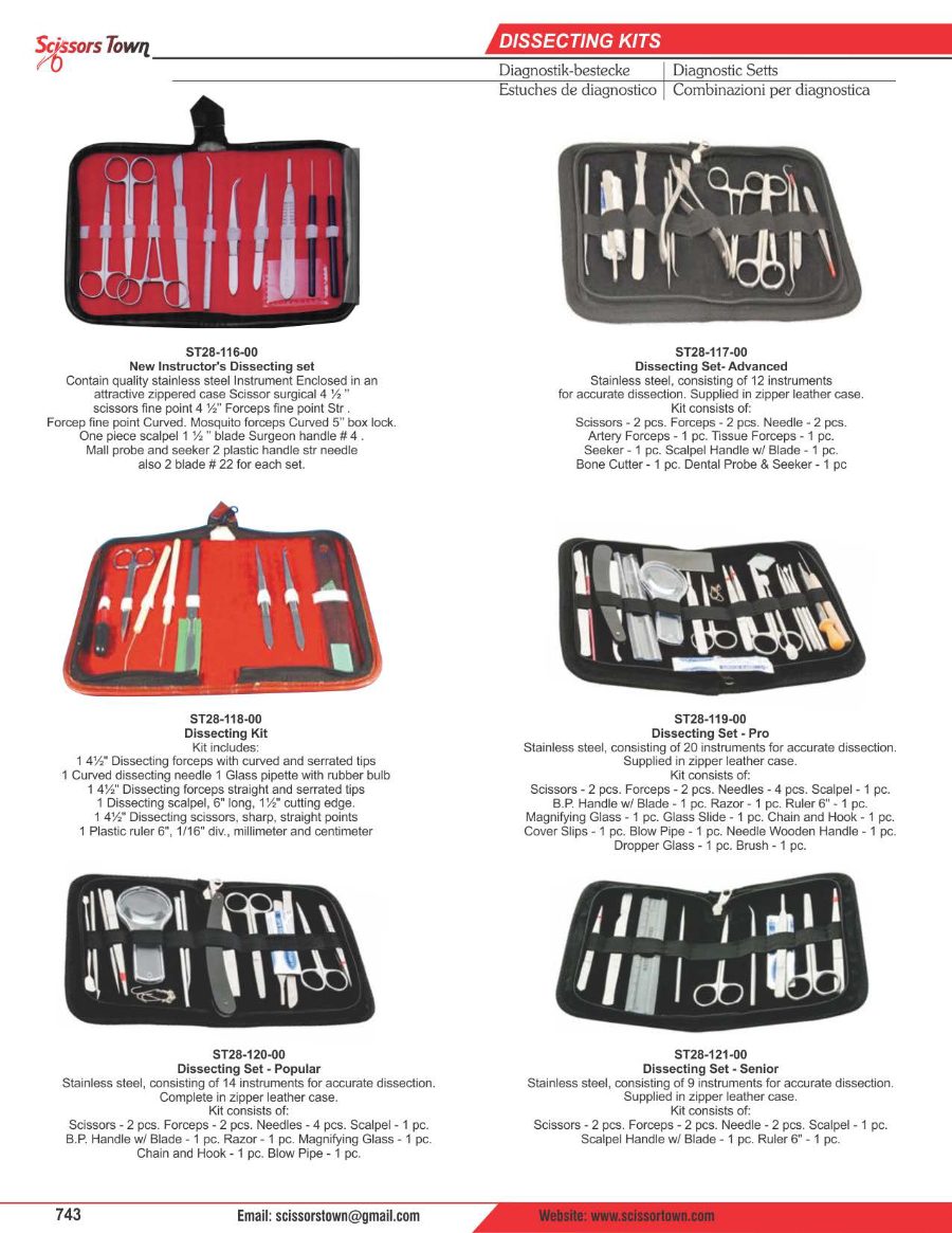 Scissors Town dissecting kits & laboratory – catalogue page 5