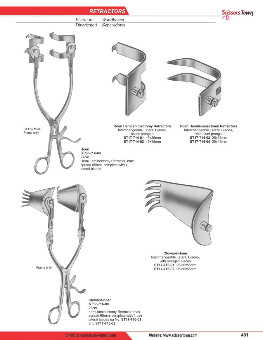 Scissors Town neurosurgery instruments – catalogue page 6
