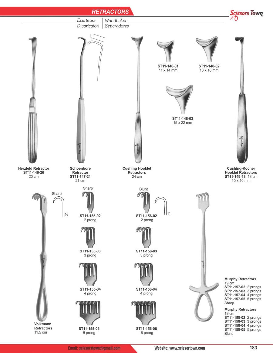 Scissors Town retractors – catalogue page 12