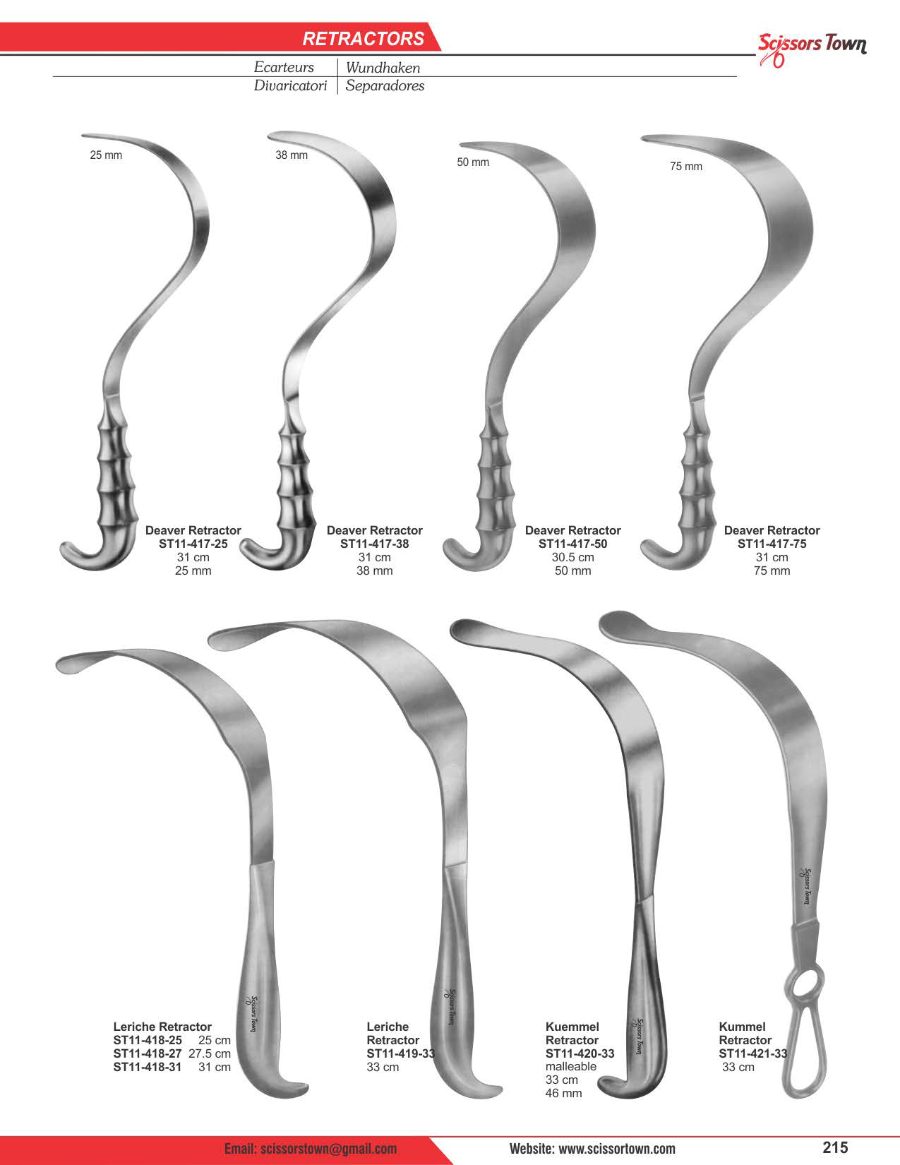 Scissors Town retractors – catalogue page 44