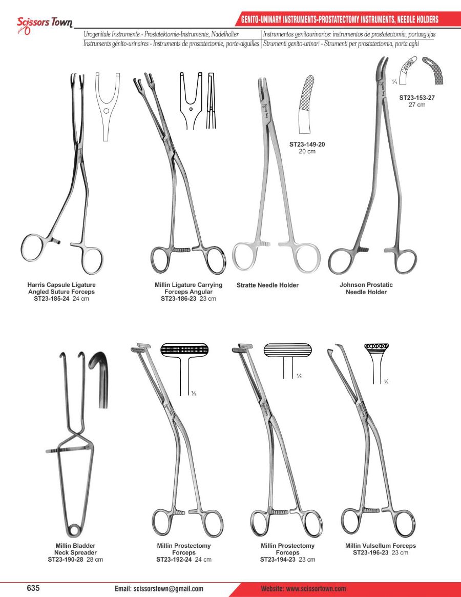 Scissors Town urology instruments – catalogue page 11