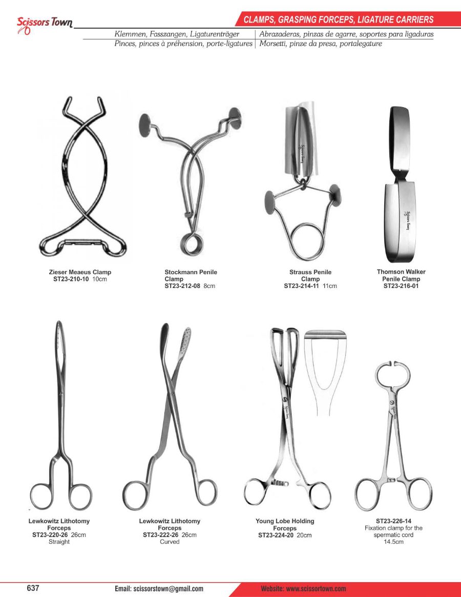 Scissors Town urology instruments – catalogue page 13