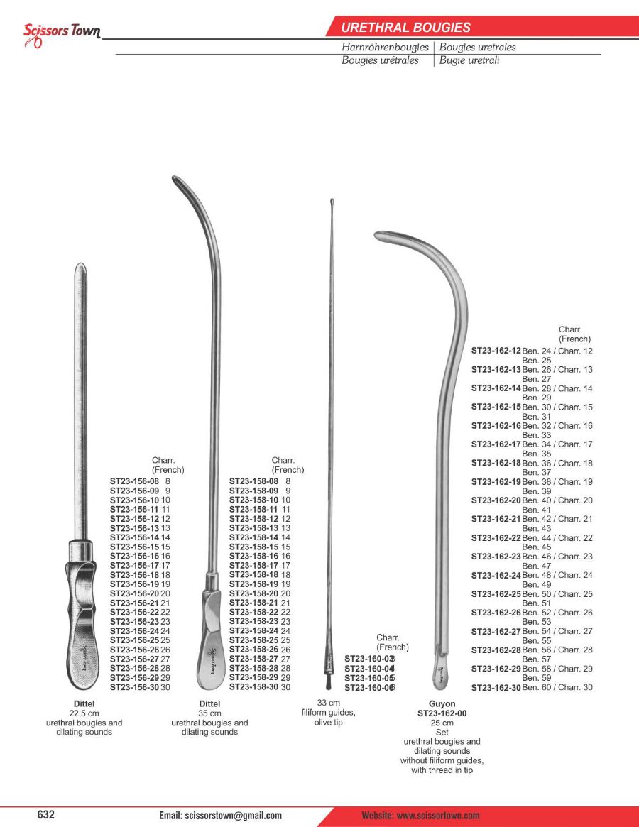 Scissors Town urology instruments – catalogue page 8