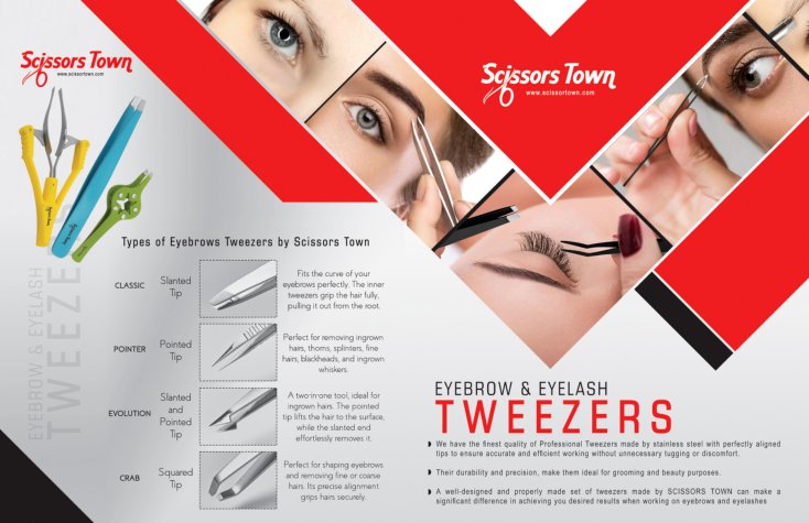 Eyebrow & eyelash tweezers